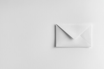 White envelope on white background