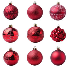 Festive Red Christmas Ornaments