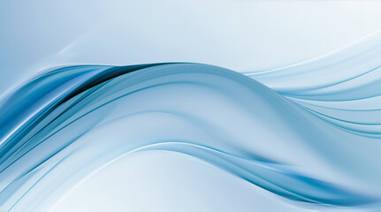 Flowing Blue Waves in a Serene Abstract Background