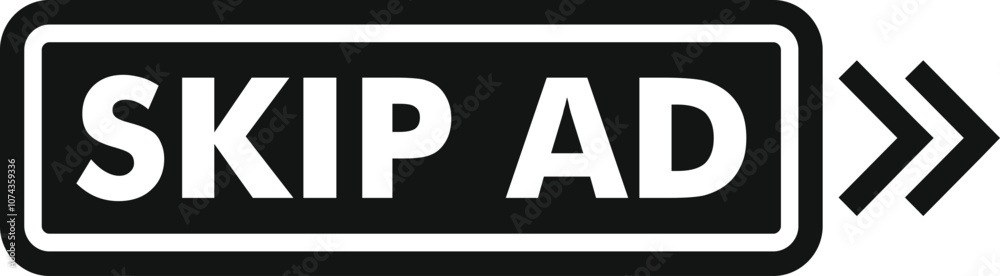 Poster skip ad button allowing users to avoid watching online advertisements, promoting better user experie