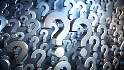 of question marks rising over a background of doubt and criticism, with a humorous response label, uncertainty