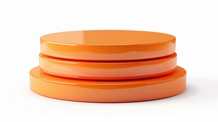 Orange round podium