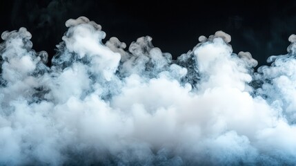 Fototapeta premium White smoke on black