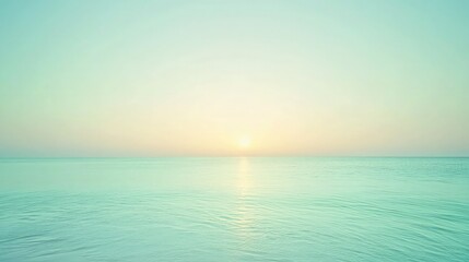 Obraz premium Gradient of pale green to light blue with a subtle glow across the middle, evoking a refreshing, natural ambiance,