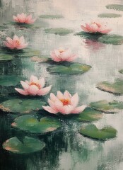 Oil painting flower wallpaper