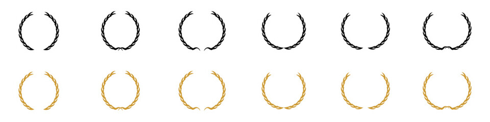 Obraz premium laurel icon vector logo design, editable laurel symbol, wreath logo design, illustration, award, congratulations, ranking 