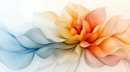 The beautiful abstract colorful flower design features intricate swirls of vibrant hues