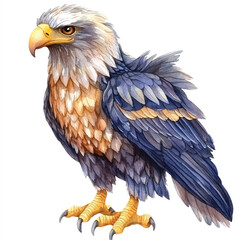 cute Eagle watercolor clipart illustration isolated