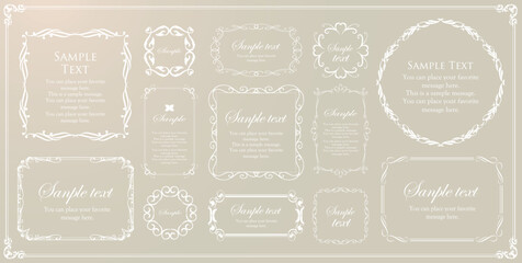 クリスマスのフレーム素材