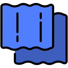 roof filled line icon