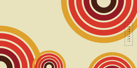 Circle Lines Colorful Classic Retro Background Vector