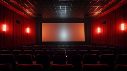 Fototapeta premium Empty movie theater seats