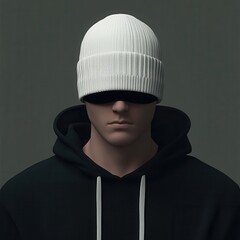 Mysterious figure in a beanie hoodie.