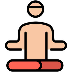 meditation filled line icon