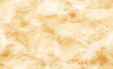 White feather seamless background image generated by AI
