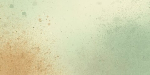 Fototapeta premium Pale Green And Sandy Brown Paint Splatters Texture Effect With Gradient Green, Beige, And Orange Hues, Speckled With Small Dots And Splatters