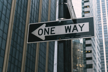 Street Signs That Indicate Directions and Display Street Names in Cities