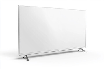 Naklejka premium Smart TV Mockup ,white display, with white background