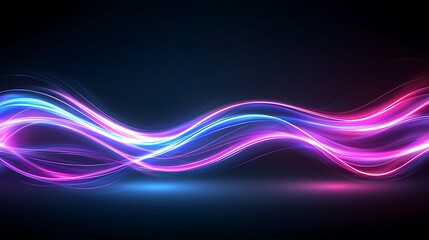 Naklejka premium Create stunning digital art with vibrant light waves and colorful patterns for your projects