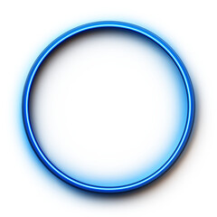 Glowing Blue Circle with Neon Ring and Luminous Halo in Futuristic Digital Art, Smooth Gradient and Sci-Fi Aesthetic for Cosmic Portal and Energy Field Concept