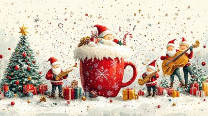 Santa's band plays on