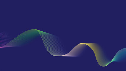 dynamic natural waves Green, yellow, blue tones