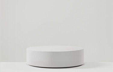 White podium isolated on a white background