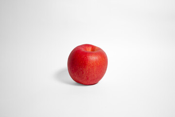 Red apple on isolated white background