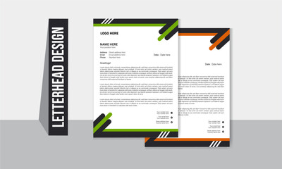 Clean and modern corporate letterhead template design with color variation bundle 
