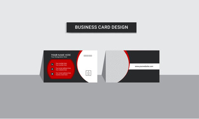 Creative and clean professional business card design with black and red color.