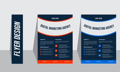 Simple business flyer design with typography for poster, flyer or cover.