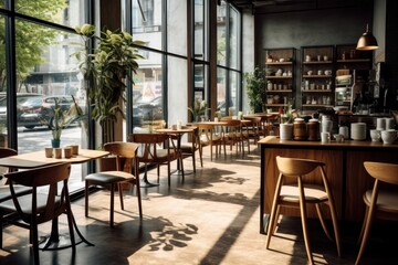 Cafe architecture restaurant cafeteria.