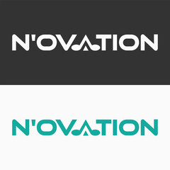 Obraz premium Novation music logo vector art 
