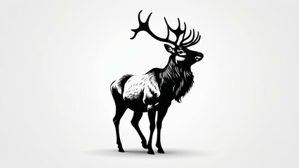 silhouette of a deer