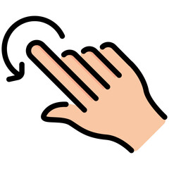 rotate filled line icon