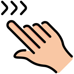 swipe filled line icon