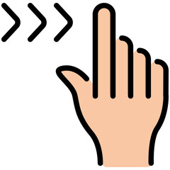 slide filled line icon