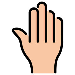 hand filled line icon