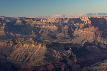 Golden hour at Grand Canyon National Park, Arizona. High quality picture for download.