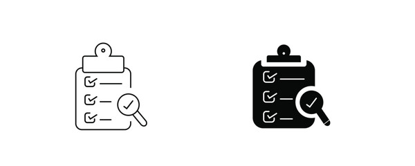 Quality Control editable stroke icon set Vector illustration
