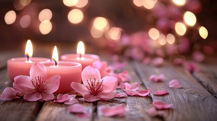 Enhance your self-care routine with candles and petals for ultimate wellbeing