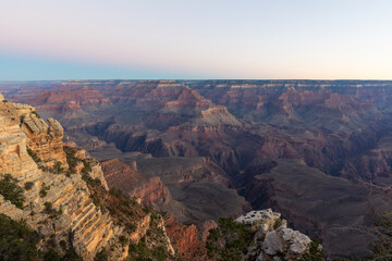 Fototapeta premium Golden hour at Grand Canyon National Park, Arizona. High quality picture for download.