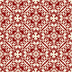 damask pattern with a classic floral design and vintage floral motifs, perfect for wallpaper, textile, invitation.