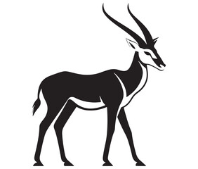 Fototapeta premium Silhouette of an antelope, Silhouette of a goat