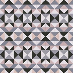 Visually Intricate Geometric Wallpaper Pattern with Symmetrical Shapes