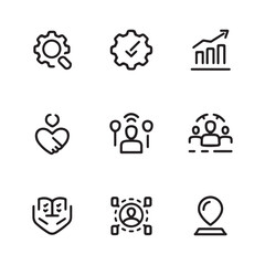 Minimalist Icon Design Collection for Digital Interfaces