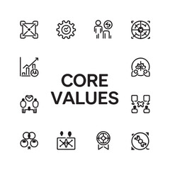Minimalist Icon Design Collection for Digital Interfaces