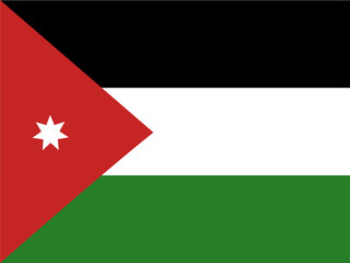  Illustration vector graphic of the Jordan flag