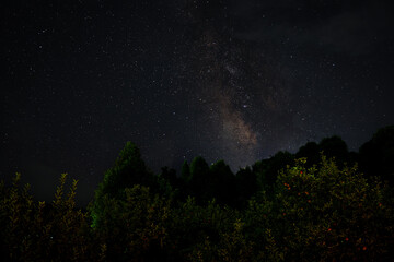 Beautiful night sky, milky way galaxy, Long exposure photograph	
