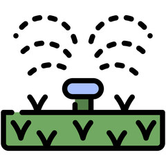 sprinkler filled line icon